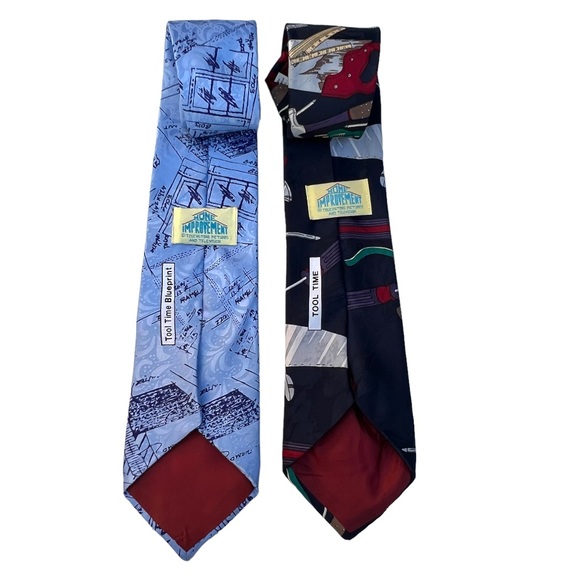 Vintage (lot Of 2) Home Improvement Tim Allen Tool Time TV Show Neck Tie - Picture 2 of 3